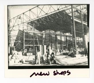 Construction of new shops at the Dockyard