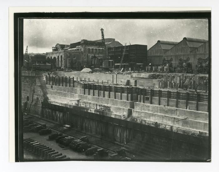 No. 4 Dock under repair in the 1960s