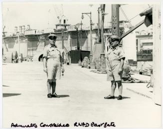 Admiralty constables at the east gate of the R.N.A.D. (Royal Naval Armaments Depot)