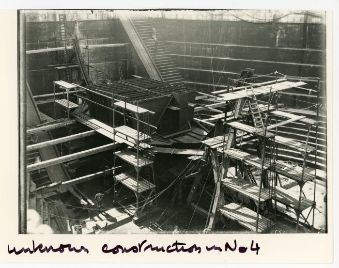 [Unidentified] Ship under construction in No. 4 Dock
