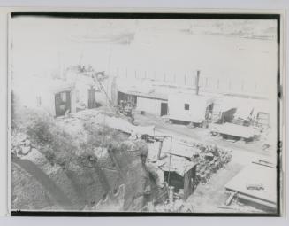 Top-down view of workplace