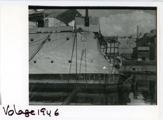 WWII damage sustained to "HMS VOLAGE"