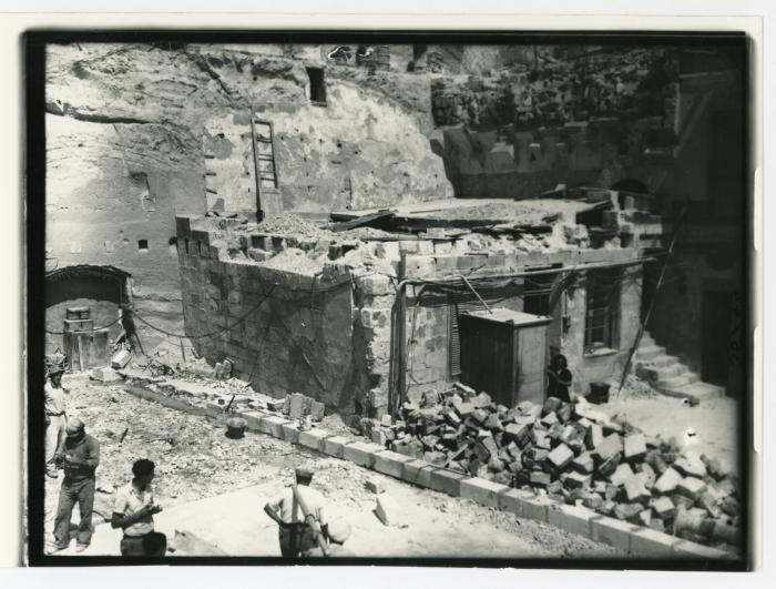 WWII damage sustained to building