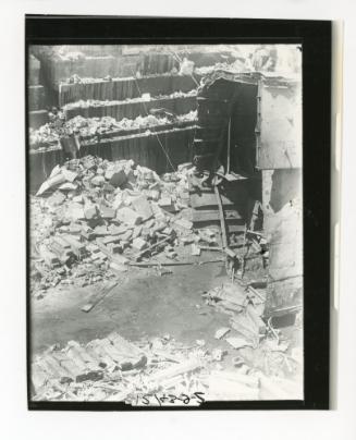 Wreckage in No. 4 Dock from the collapse of "HMS KINGSTON"