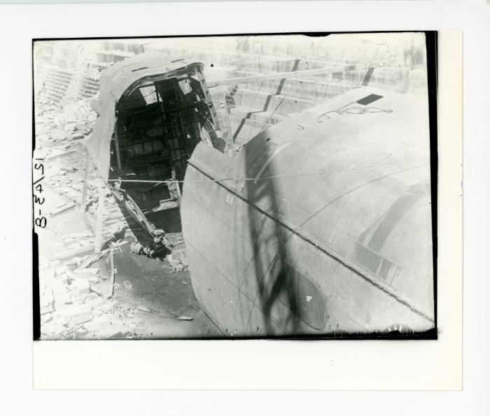 Wreckage in No. 4 Dock from the collapse of "HMS KINGSTON"
