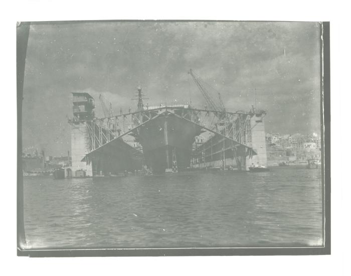 "HMS OCEAN" in A.F.D. (Admiralty Floating Dock) No. 35