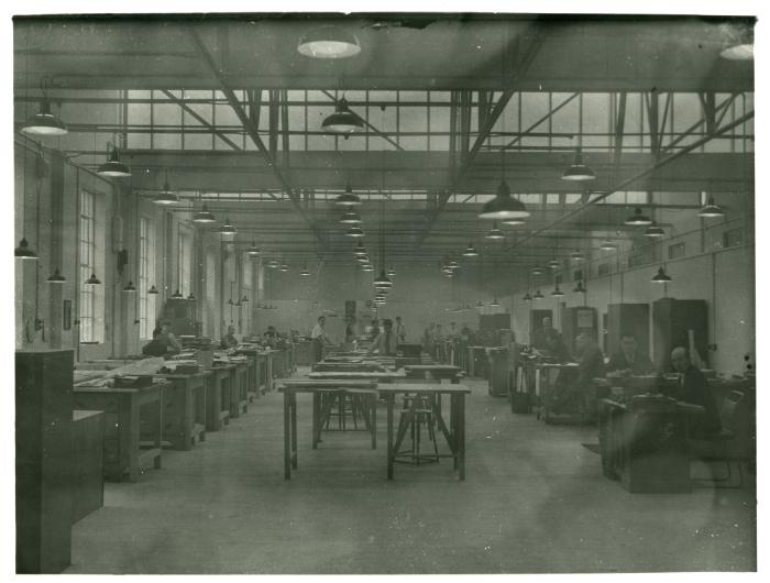 The drawing office at the Malta Dockyard