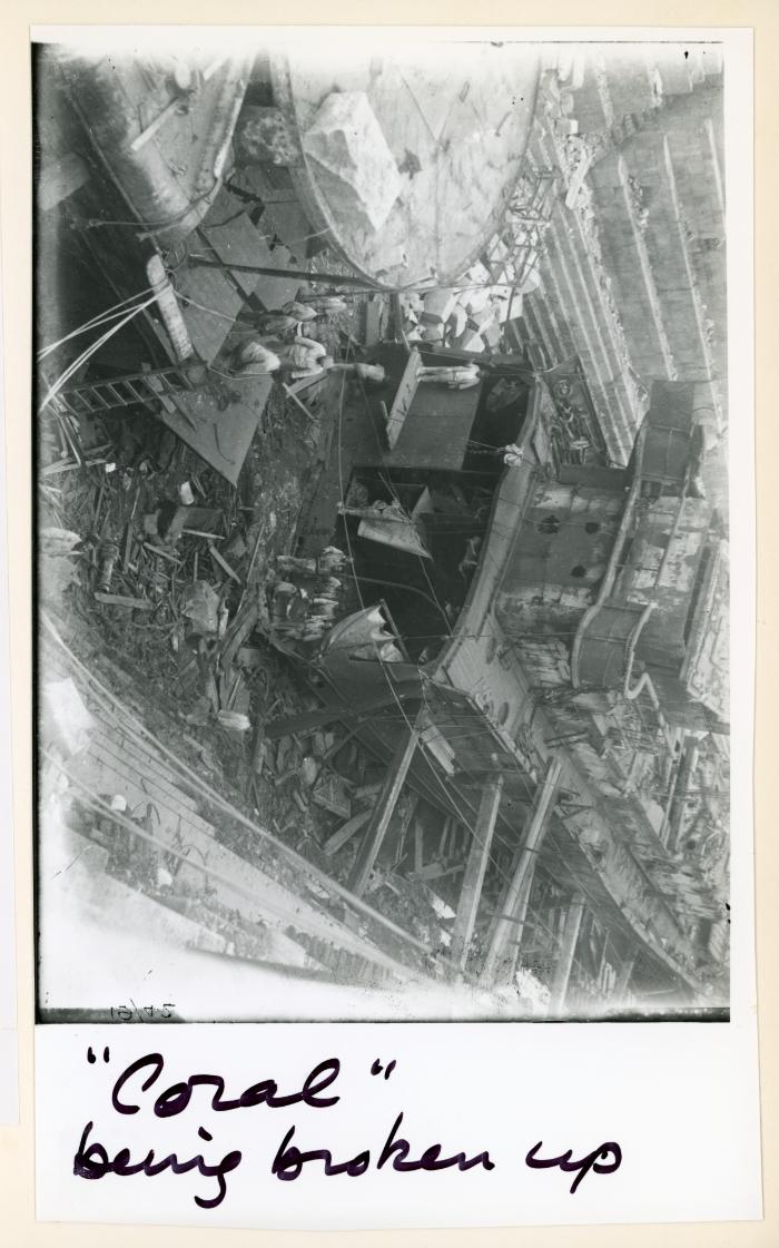 British trawler (Anti-submarine), BERYL group, "CORAL" (1935) under repair