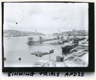 British floating dock "AFD-35" (1946) during sinking trials