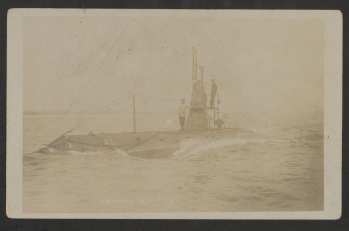 British A-class submarine HMS A1 in open waters