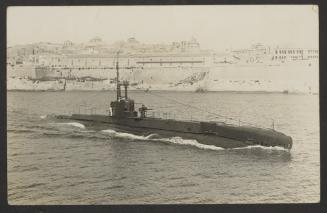 British S-class submarine HMS Snapper (39S) at Grand Harbour, Malta