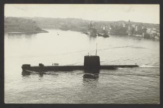 British Porpoise-class submarine HMS Porpoise (S01) at Grand Harbour, Malta