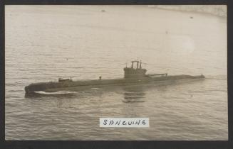 British S-class submarine HMS Sanguine (P266) in harbour