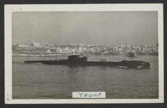 British T-class submarine HMS Trump (P333) at Marsamxett Harbour, Malta