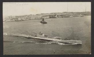 British River-class submarine HMS Clyde (N12) at Grand Harbour, Malta