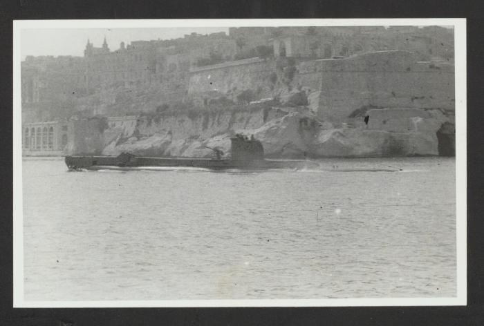 British U-class submarine HMS Unruffled (P46) at Grand Harbour, Malta