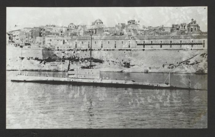 British Odin-class submarine HMS Orpheus (N46) at Grand Harbour, Malta