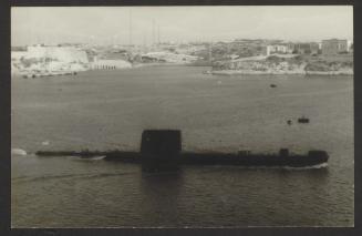 British Oberon-class submarine HMS Osiris (S13) at Grand Harbour, Malta