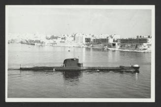 British T-class submarine HMS Thermopylae (P355) at Marsamxett Harbour, Malta