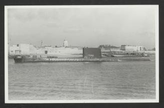 British Porpoise-class submarine HMS Rorqual (S02) in harbour