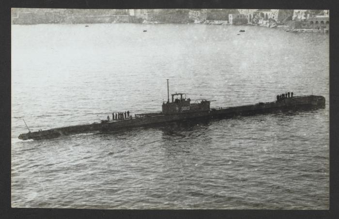 British T-class submarine HMS Tapir (P335 / 5813) at Grand Harbour, Malta