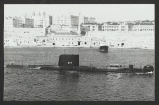 British Oberon-class submarine HMS Onslaught (S14) at Grand Harbour, Malta