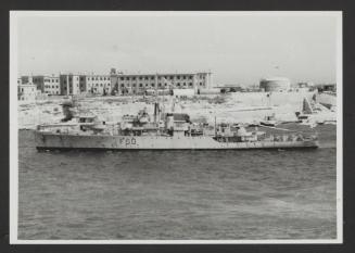 British Modified Black Swan-class sloop HMS Alacrity (F60 / U60) at Marsamxett Harbour, Malta
