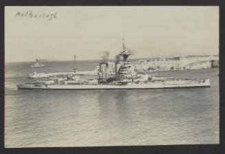 British Iron Duke-class battleship HMS Marlborough (1912), as part of the 4th Battle Squadron, at Grand Harbour, Malta