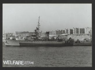 British Algerine-class minesweeper HMS Welfare (J356) at Marsamxett Harbour, Malta