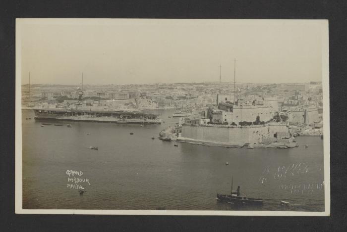 British aircraft carrier HMS Eagle (94) at Grand Harbour, Malta