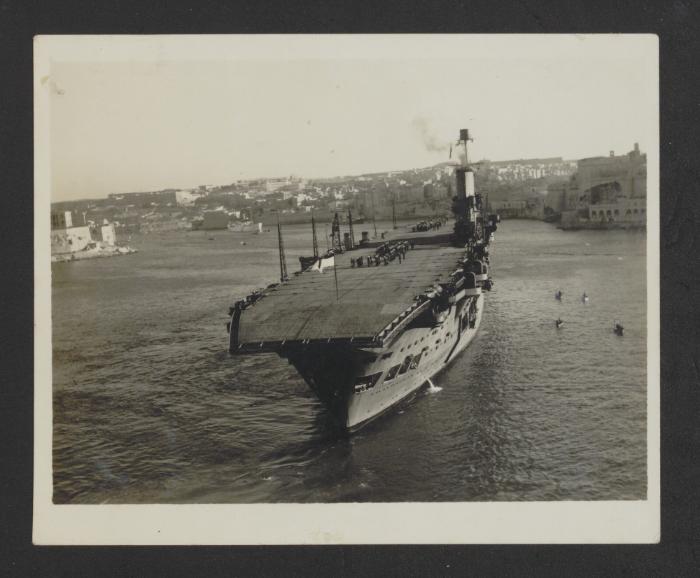 British aircraft carrier HMS Ark Royal (91) at Grand Harbour, Malta