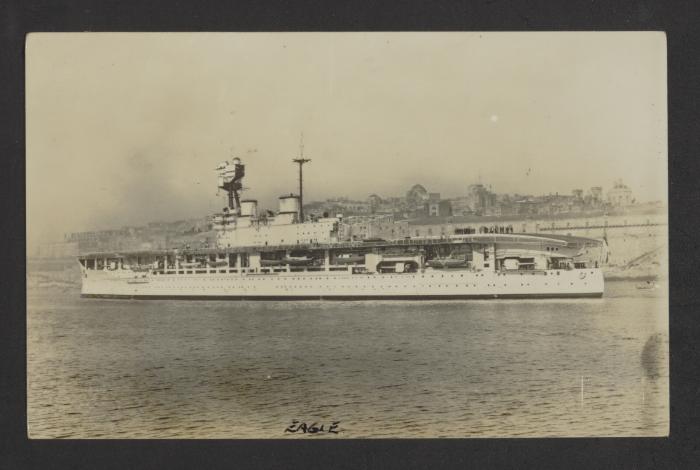 British aircraft carrier HMS Eagle (94) at Grand Harbour, Malta