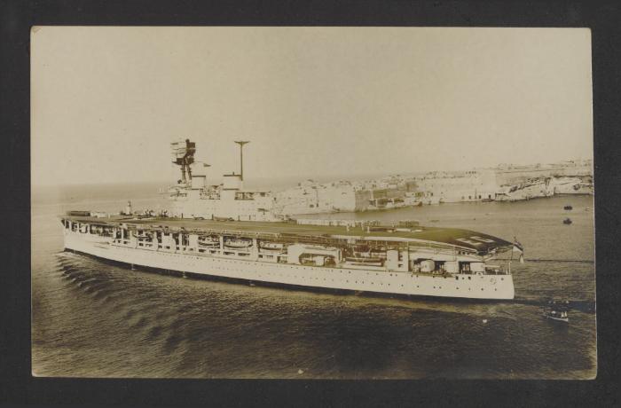 British aircraft carrier HMS Eagle (94) at Grand Harbour, Malta