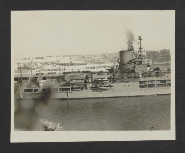 British aircraft carrier HMS Ark Royal (91) at Grand Harbour, Malta