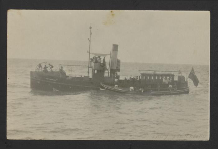British tug Lady Strickland at sea