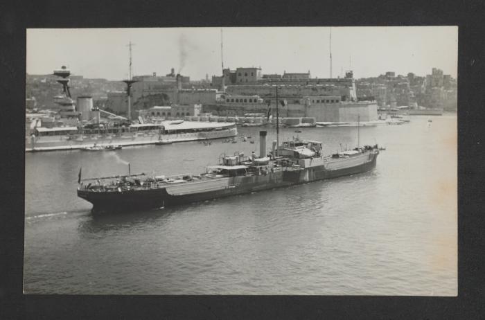 Unidentified auxiliary vessel in Grand Harbour, Malta