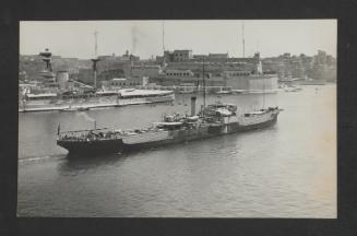 Unidentified auxiliary vessel in Grand Harbour, Malta