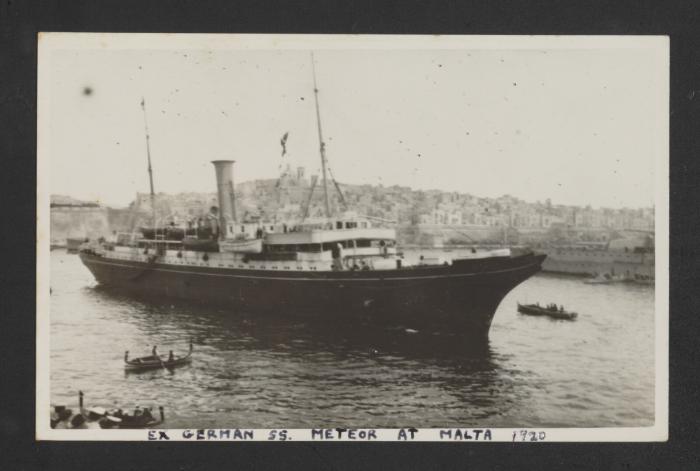 Ex-German SS Meteor at Malta 1920