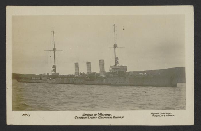 German Dresden-class light cruiser SMS Emden