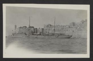 Unidentified surface warship in Grand Harbour, Malta