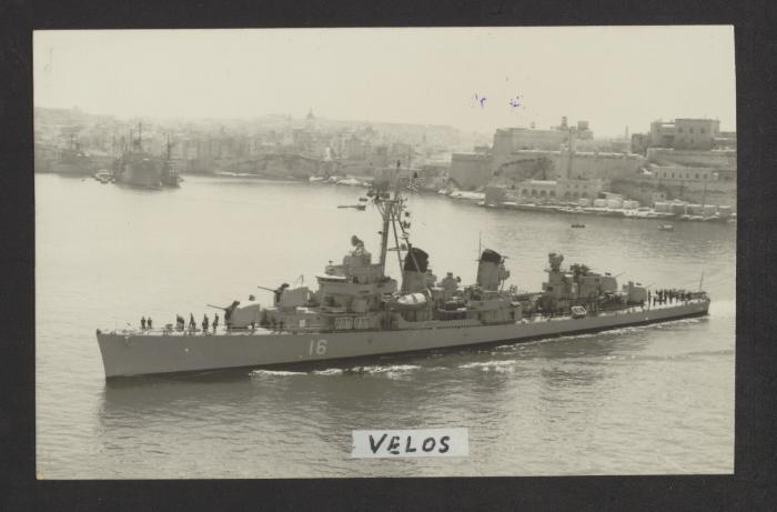 Greek Fletcher-class destroyer Velos (D16)