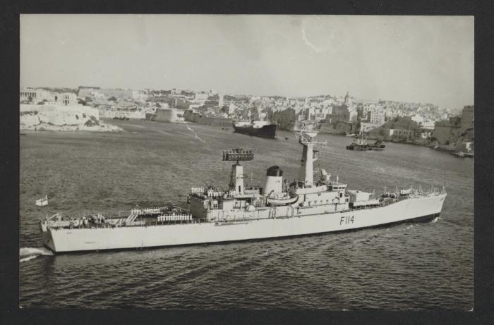 British Leander-class frigate HMS Ajax (F114)
