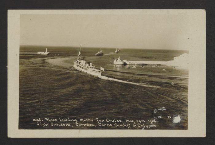 British light cruisers HMS Caradoc, HMS Ceres, HMS Cardiff, HMS Calypso