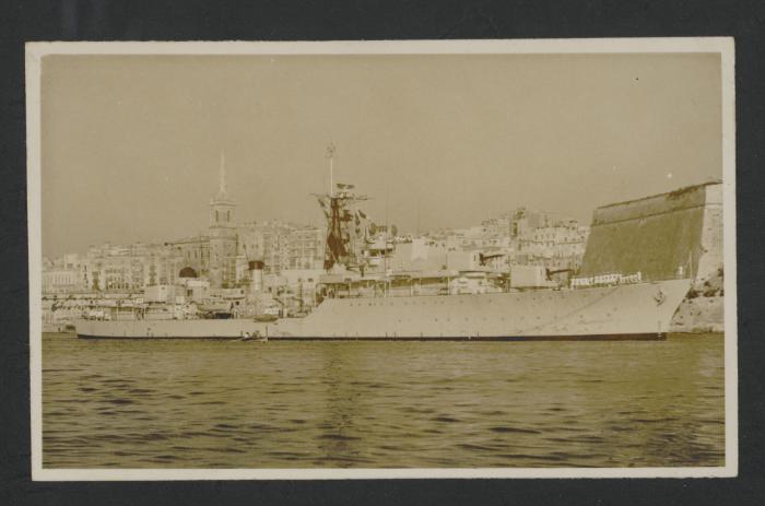 (Destroyer?) in Marsamxett Harbour, Malta