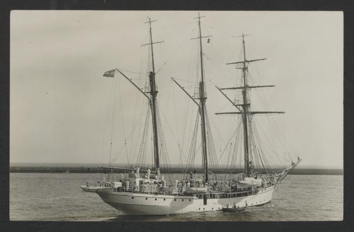 Indian three-masted Sail Training Ship in (Grand Harbour, Malta?)
