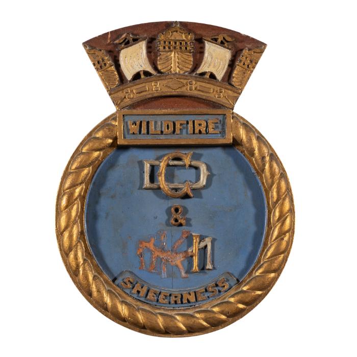 H.M.S Wildfire Sheerness Badge