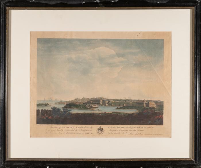 La Valletta from Gargur Battery (1800 Siege) by J. Weir