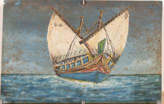 Naive Painting of Gozo Boat G.18