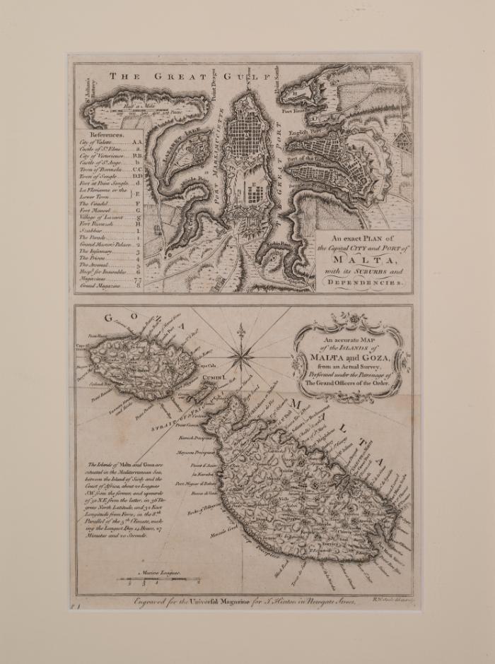 An Exact Plan of the Capital City and Port of Malta, with its Suburbs and Dependencies and An accurate Map of the Islands of Malta and Goza