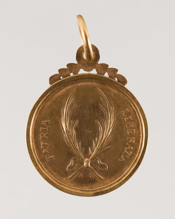 Gold Medal awarded to leaders of the Maltese for the zeal and courage shown during the defence of their country and for offering themselves to represent inhabitants of their Casali in the National Assembly
